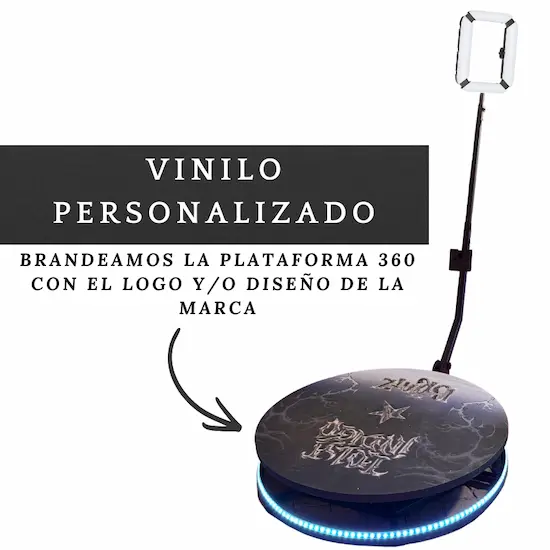 Personalización cámara giratoria 360 para eventos