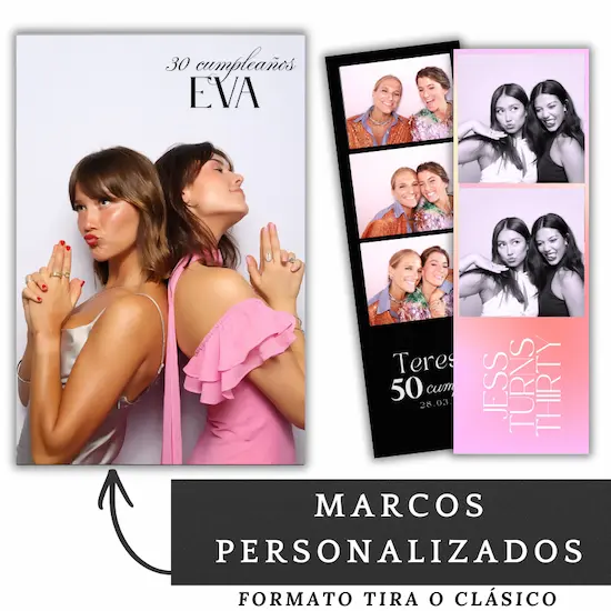 Personalización fotomatón fiestas