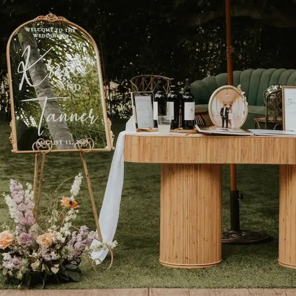 espejo personalizado boda